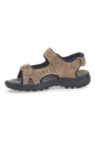 Beige Sandalen mit verstellbaren Riemen Canguro CA1002 für Damen