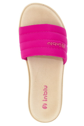 Fuchsiafarbene Hausschuhe mit gepolstertem Band und Dual Density Inblu 3SF