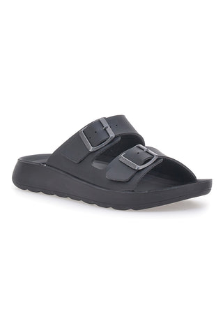 Ciabatte nere con doppia fibbia INBLU 12 AG