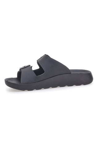 Ciabatte nere con doppia fibbia INBLU 12 AG