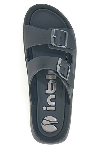 Ciabatte nere con doppia fibbia INBLU 12 AG