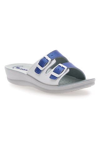 Ciabatte Jeans e Bianche con Sottopiede in Pelle INBLU' 62 VR