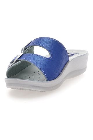 Ciabatte Jeans e Bianche con Sottopiede in Pelle INBLU' 62 VR