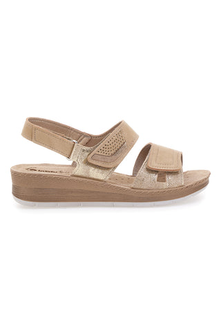 Sandali Blu con Fascia a Velcro e Sottopiede in Pelle INBLU 61 FC
