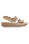 Blaue Sandalen mit Klettverschluss und Lederinnensohle INBLU 61 FC