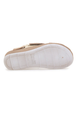 Sandali Blu con Fascia a Velcro e Sottopiede in Pelle INBLU 61 FC