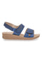 Sandali Blu con Fascia a Velcro e Sottopiede in Pelle INBLU 61 FC
