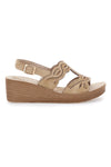 Beige Keilsandalen verziert Inblu 14 GO