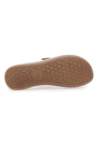 Ciabatte beige con fantasia e doppia fibbia INBLU 19 TF da donna | Pittarello