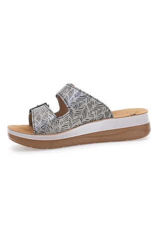 Schwarze Hausschuhe mit Muster und Doppelschnalle INBLU 190 TF