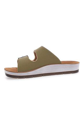 Ciabatte Verde con Doppia Fibbia e Punta Aperta INBLU 42 CP