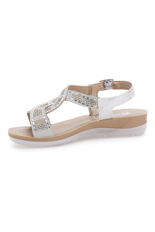 Sandali bianchi con strass comfort INBLU 43BV