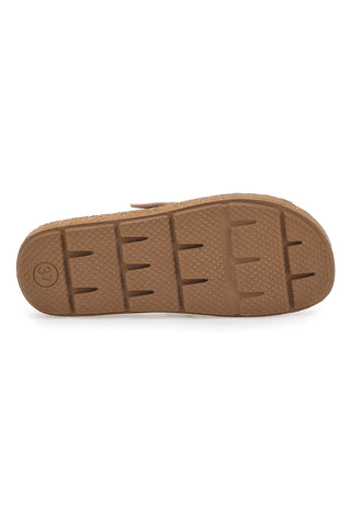 Beige geschlossene Hausschuhe mit verstellbarer Schnalle Inblu 24EDA