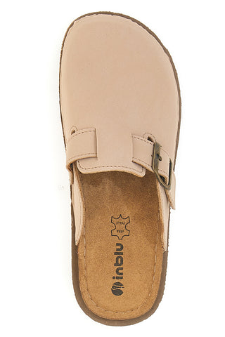 Beige geschlossene Hausschuhe mit verstellbarer Schnalle Inblu 24EDA