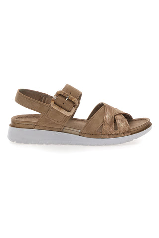 Sandali beige con sottopiede comfort In Blu 47CN