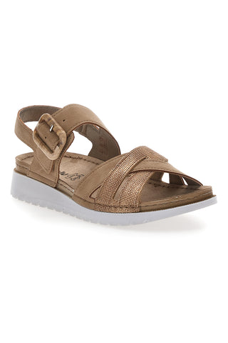 Beige Sandalen mit Komfort-Innensohle In Blau 47CN