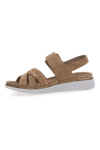 Beige Sandalen mit Komfort-Innensohle In Blau 47CN