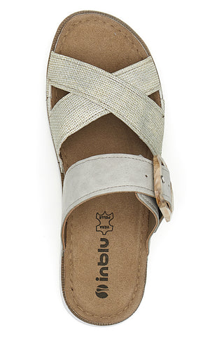 Ciabatte incrociate beige Inblu 46CN