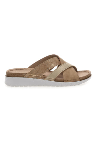 Ciabatte Sabbia con Sottopiede in Pelle INBLU 45 CN