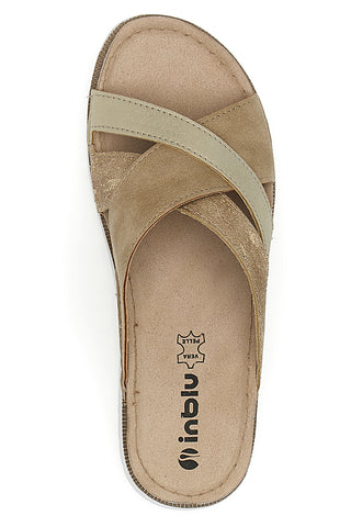 Ciabatte Sabbia con Sottopiede in Pelle INBLU 45 CN