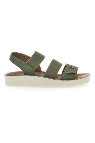 Sandalen mit elastischem Grün Eco Bio J526201