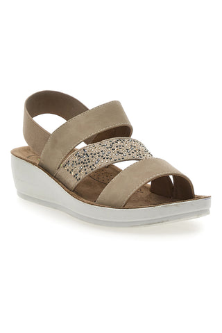 Sandali con Elastico Beige Eco Bio J532404