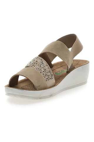 Sandali con Elastico Beige Eco Bio J532404