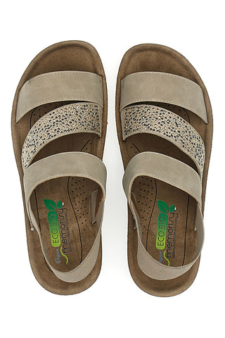 Sandali con Elastico Beige Eco Bio J532404