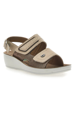 Taupe Eco Bio Slingback-Riemensandalen J532414