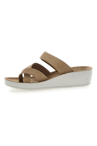 Hausschuhe mit Flip-Flops Taupe Eco Bio J532334