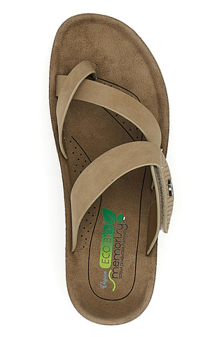 Ciabatte con Infradito Taupe Eco Bio J532334