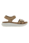 Sandali con Chiusura in Velcro Beige Eco Bio J533338