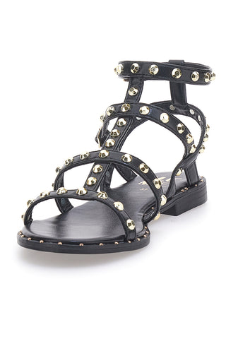 Sandali Neri Con Cinturini E Borchie Dorate ME & ME 663