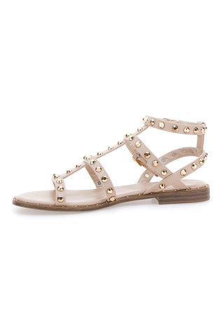 ME & ME 663 Riemchensandalen mit goldenen Nieten für Damen in Nude