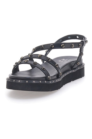 Sandali Neri con Flatform e Borchie ME & ME 670