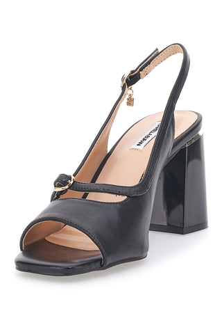 Sandali Neri Eleganti con Tacco Largo e Dettaglio Gioiello Mariella Burani 51161