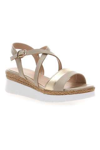 Sandali Beige Con Cinturino e Platform Mariella Burani 51301