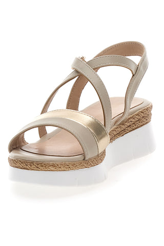 Sandali Beige Con Cinturino e Platform Mariella Burani 51301
