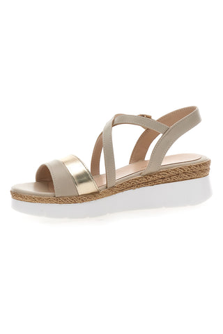 Sandali Beige Con Cinturino e Platform Mariella Burani 51301