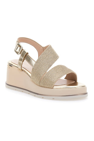 Goldene Sandalen mit Plateau Mariella Burani K11003