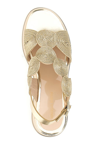 Goldene Sandalen mit Plateau Mariella Burani K11002