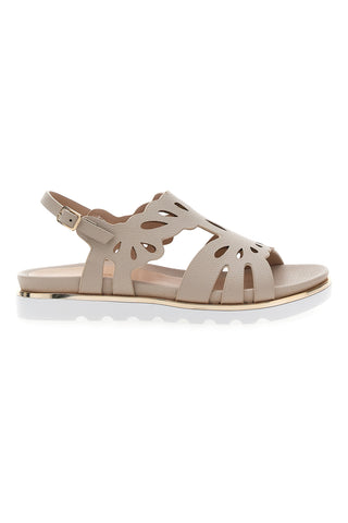 Beige Sandalen mit dekorativen Schnitzereien Marcella Burani K11040