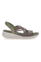 Sandali Khaki Con Tomaia Elastica Effetto Corda Intrecciata FIRST ACTIVE 1