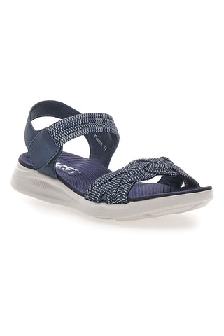 Sandali Navy con Velcro e Fascia Elastica Intrecciata FIRST ACTIVE 3