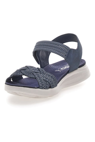 Sandali Navy con Velcro e Fascia Elastica Intrecciata FIRST ACTIVE 3