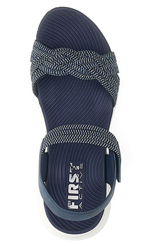 Sandali Navy con Velcro e Fascia Elastica Intrecciata FIRST ACTIVE 3