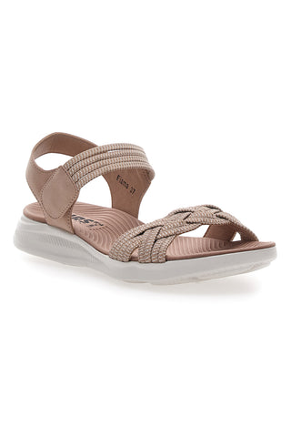 Sandali Nude con Velcro e Fascia Elastica Intrecciata FIRST ACTIVE 3