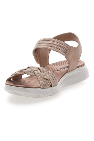 Sandali Nude con Velcro e Fascia Elastica Intrecciata FIRST ACTIVE 3