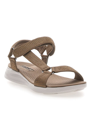 Sandali Taupe con Velcro e Glitter THE FIRST ACTIVE 6