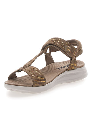 Sandali Taupe con Velcro e Glitter THE FIRST ACTIVE 6